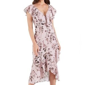 Floral Pink Ruffle Dress